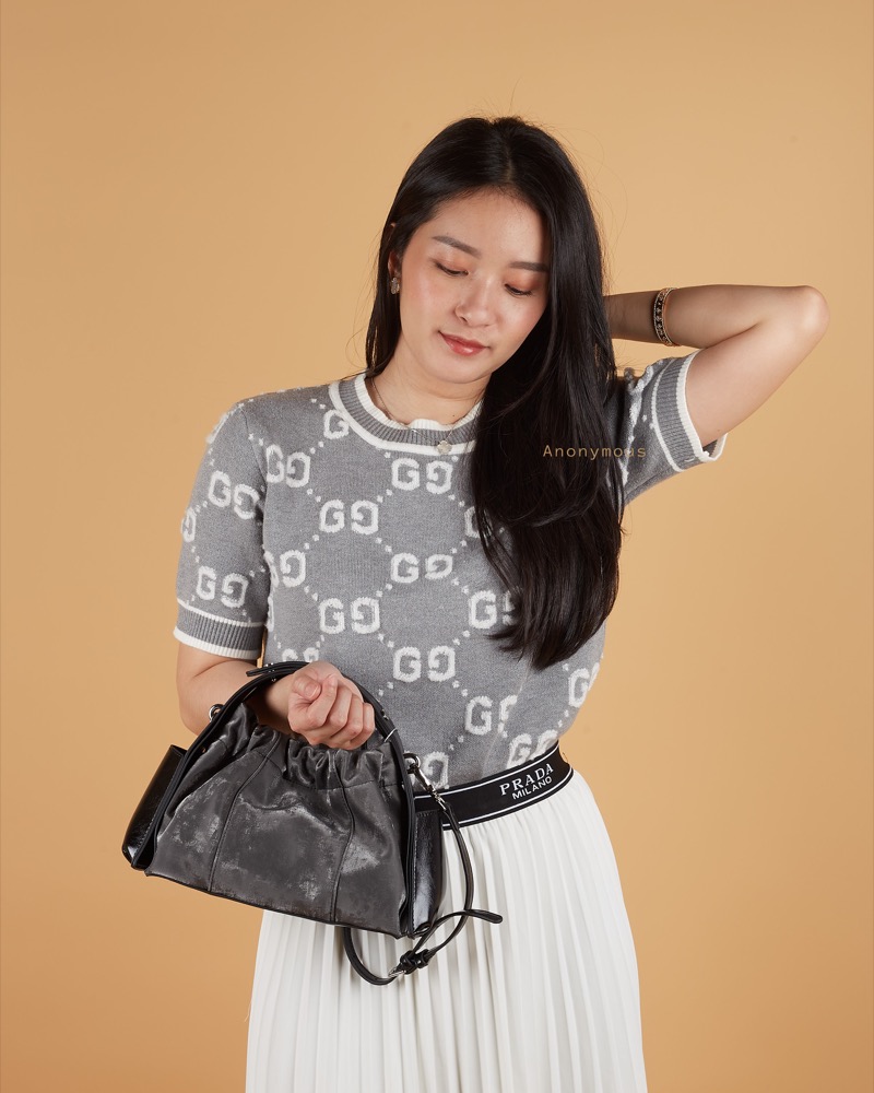 Anonymous Ellen Bag Leather Denim No Brand (Tas Kulit)