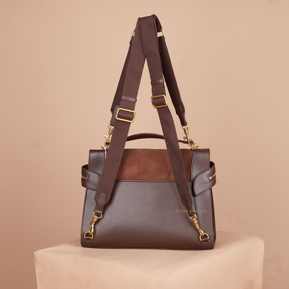 Anonymous Cilla Double Straps 32 Suede Leather No Brand (Tas Kulit)