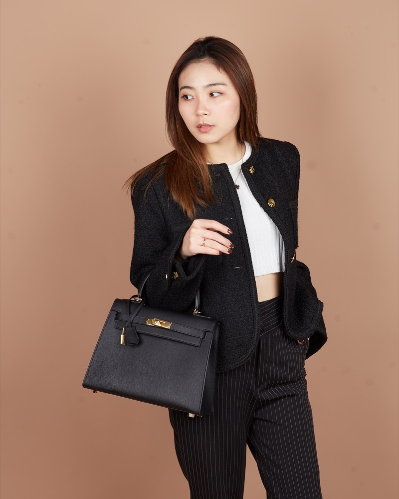 Anonymous Cara Bag K28 Taiga Leather GHW (NST) No Brand (Tas kulit)