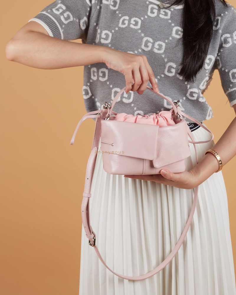 Anonymous Tata Dumpling Bag Leather Denim No Brand (Tas Kulit)