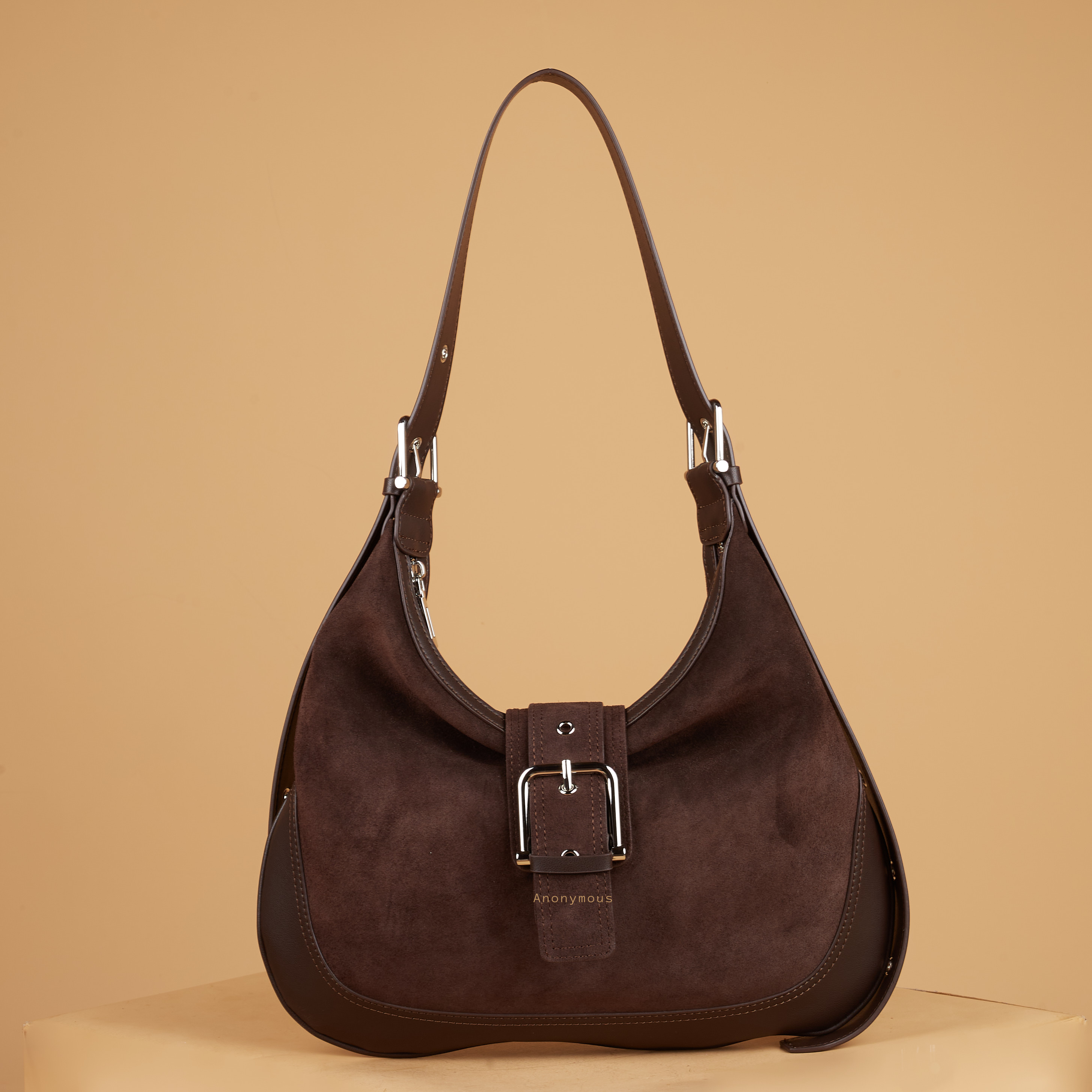 Anonymous Karin Hobo Sling Bag Suede Leather No Brand (Tas Kulit)
