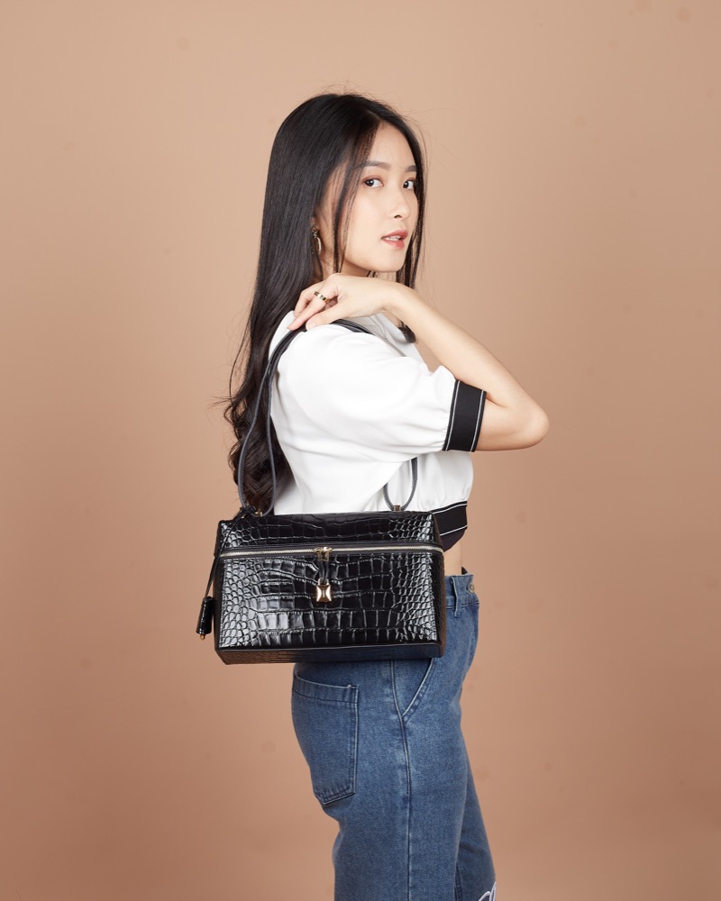 Anonymous Bianca 27 Croco Embosse Leather No Brand (Tas Kulit)