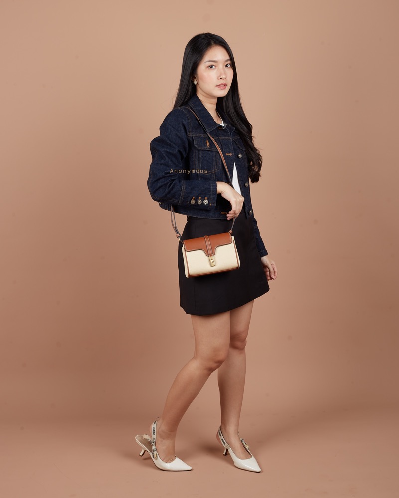 Anonymous Rosa Sling Bag Ecru No Brand (Tas Kulit)