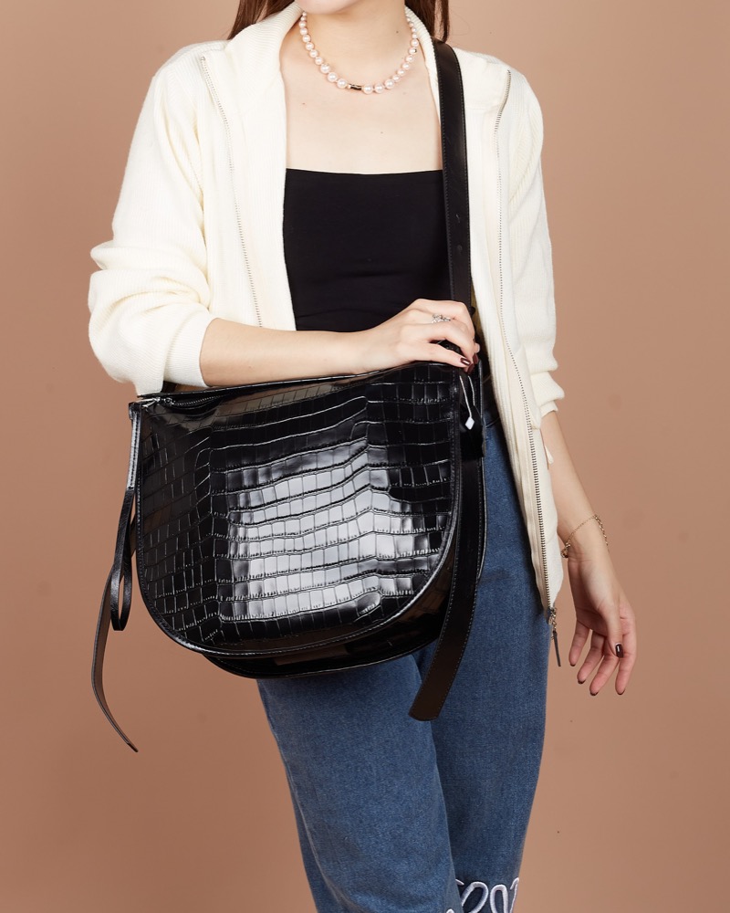 Anonymous Juno 34 Shoulder Bag Croco Embosse No Brand (Tas Kulit)