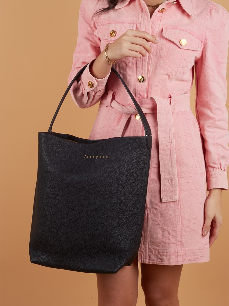 Anonymous Mica Tote Bag Small Grained Leather No Brand (Tas Kulit)