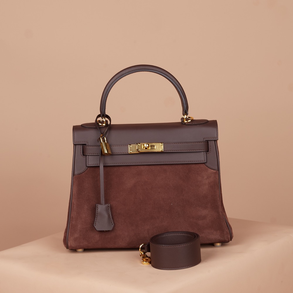 Anonymous Cara Bag K28 Swift Suede Leather GHW No Brand (Tas Kulit)