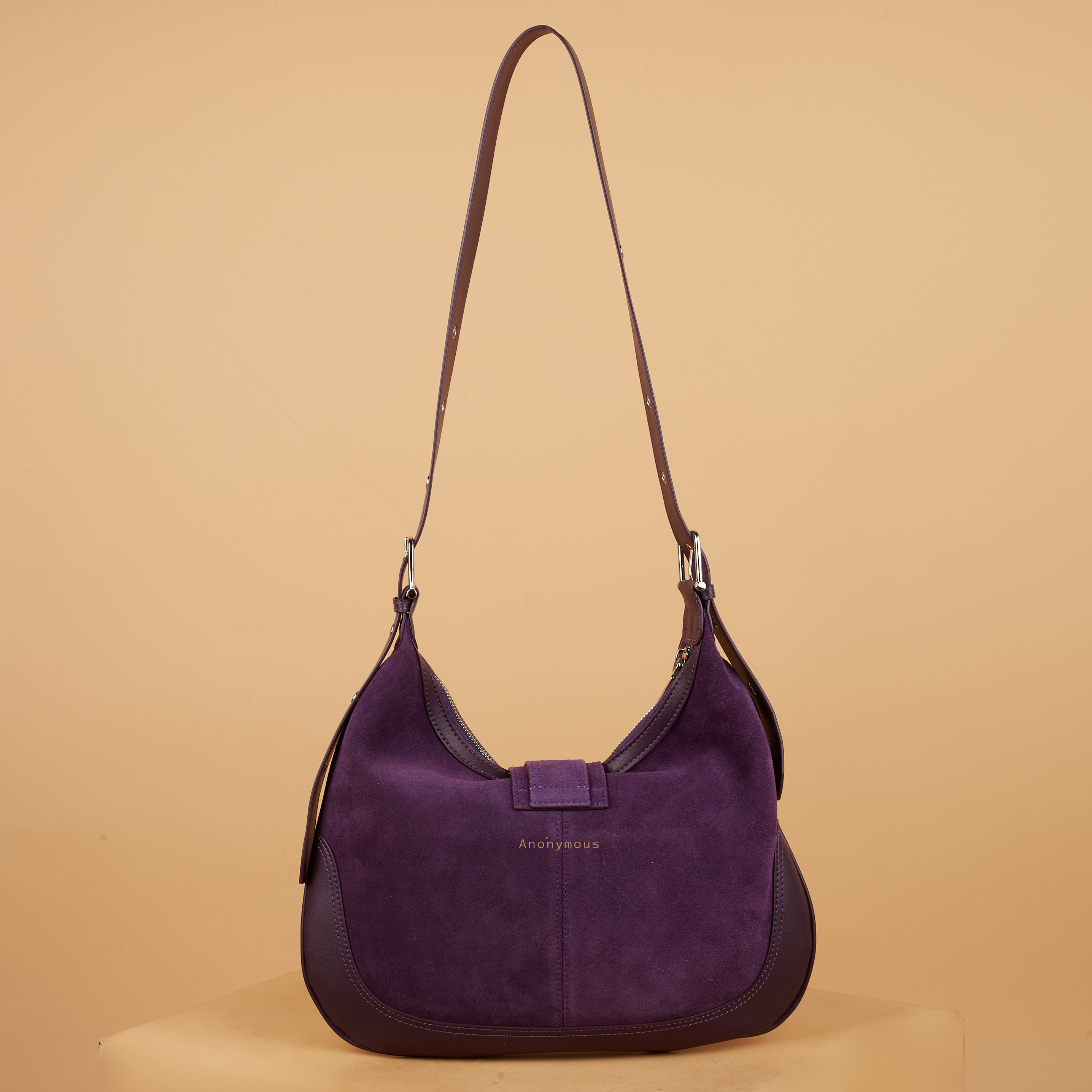 Anonymous Karin Hobo Sling Bag Suede Leather No Brand (Tas Kulit)