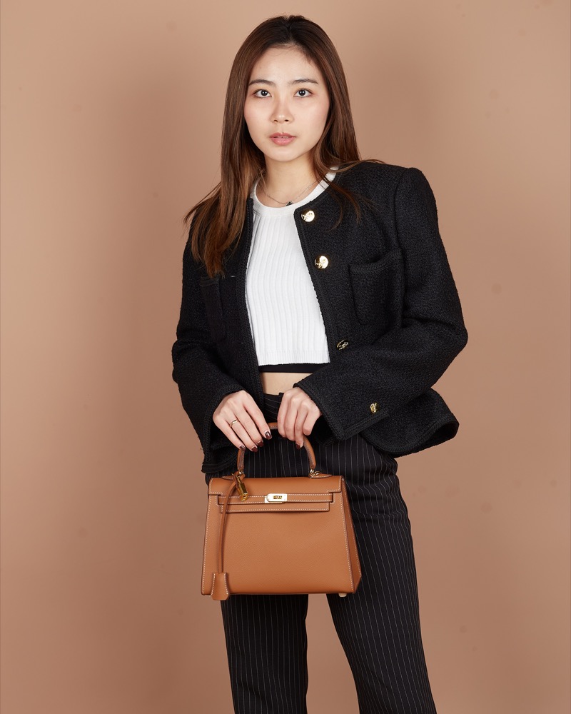 Anonymous Cara Bag K28 Taiga Leather GHW (NST) No Brand (Tas kulit)