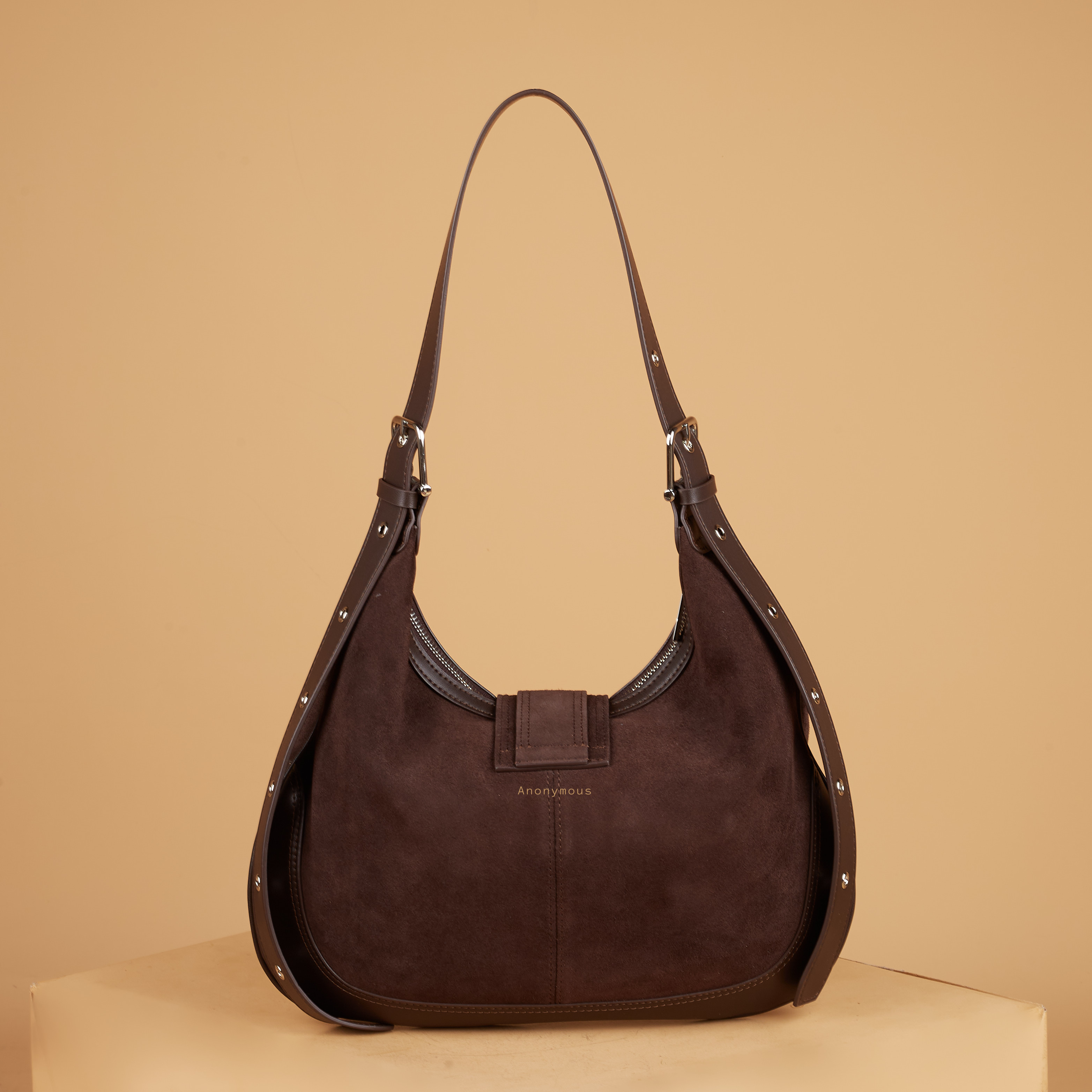 Anonymous Karin Hobo Sling Bag Suede Leather No Brand (Tas Kulit)