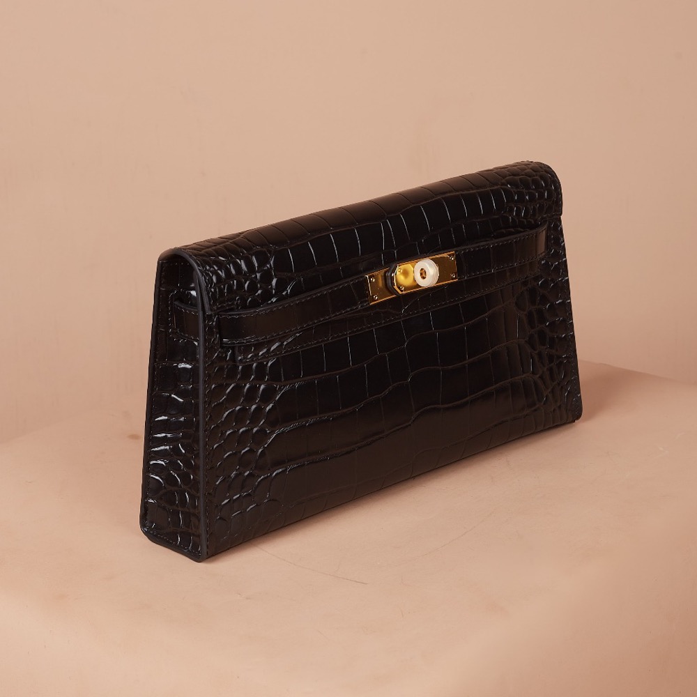 Anonymous Brielle Croco Embossed Double Strap Bag (No Brand)