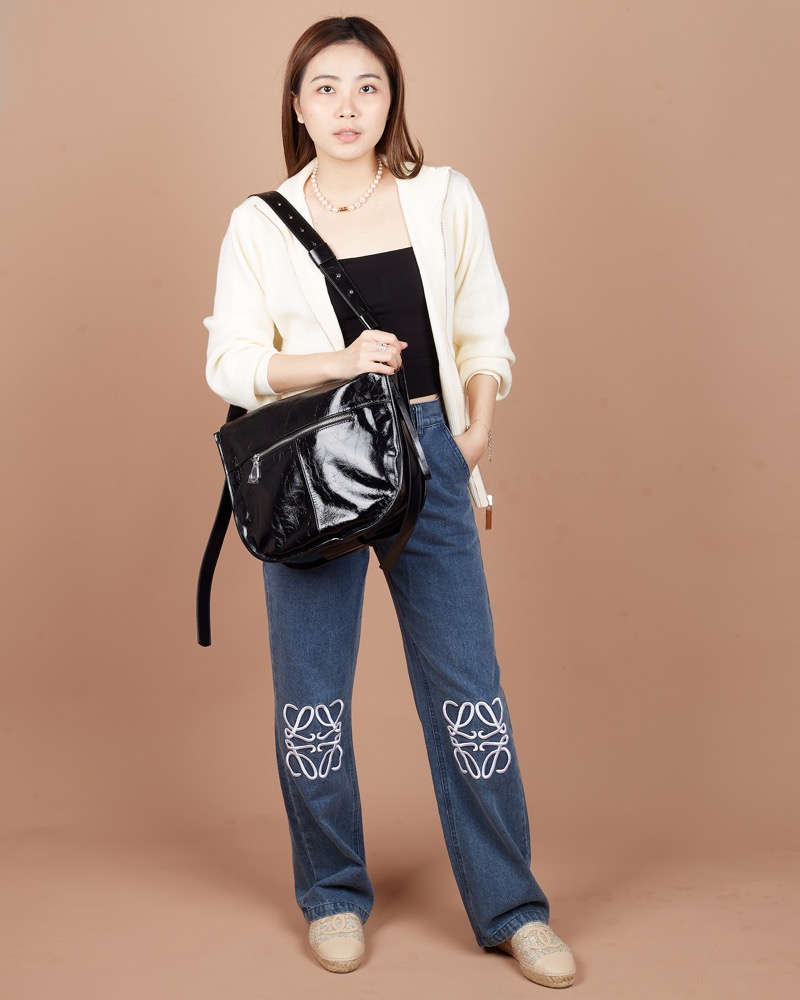 Anonymous Juno 34 Shoulder Bag Shiny Calfskin No Brand (Tas Kulit)