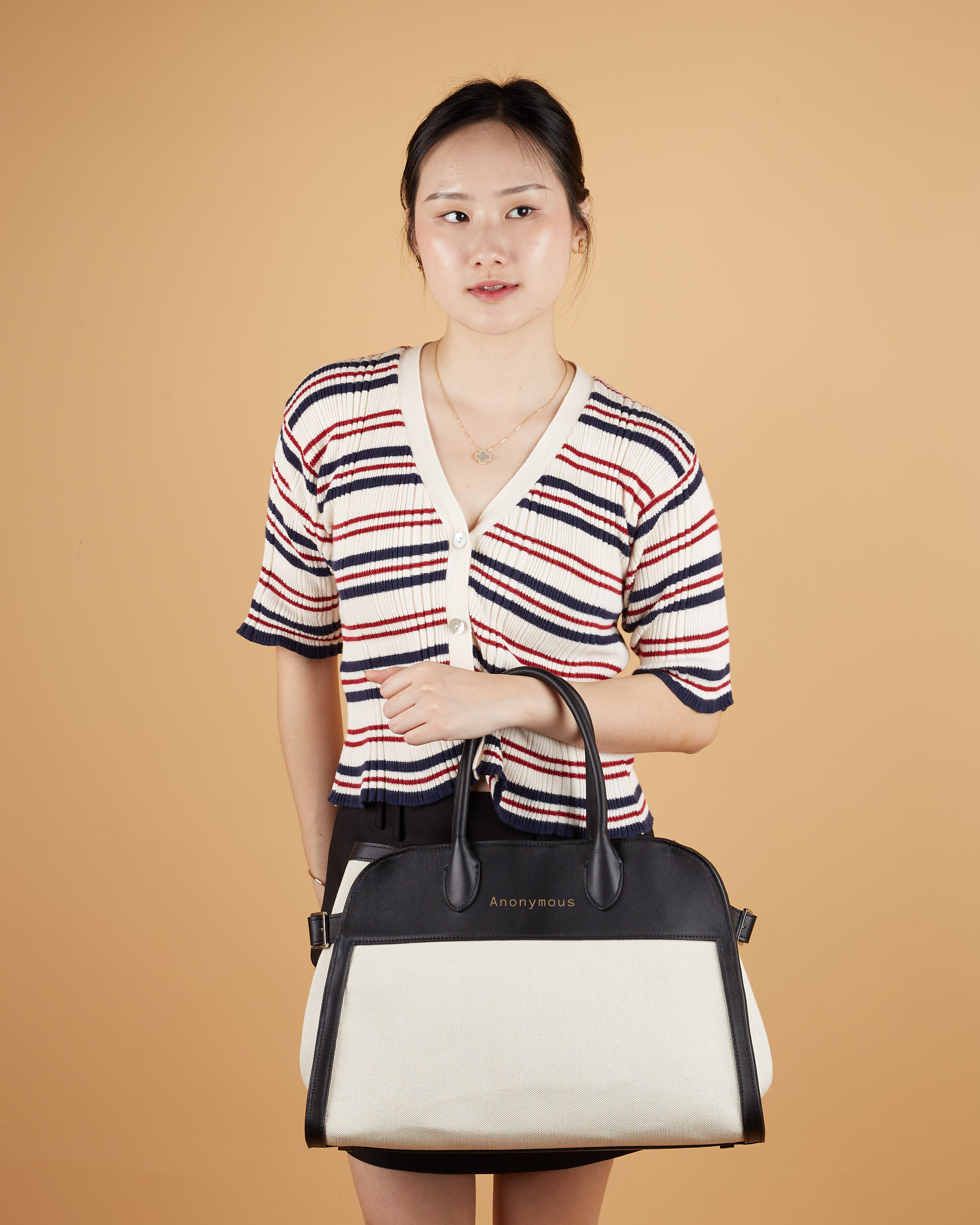 Anonymous Monthy Tote Bag 39 Leather Encru No Brand (Tas Kulit)