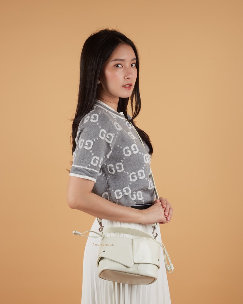 Anonymous Tata Dumpling Bag Leather Denim No Brand (Tas Kulit)