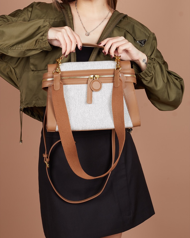 Anonymous Cilla Double Straps 28 Encru Swift Leather No Brand (Tas Kulit)