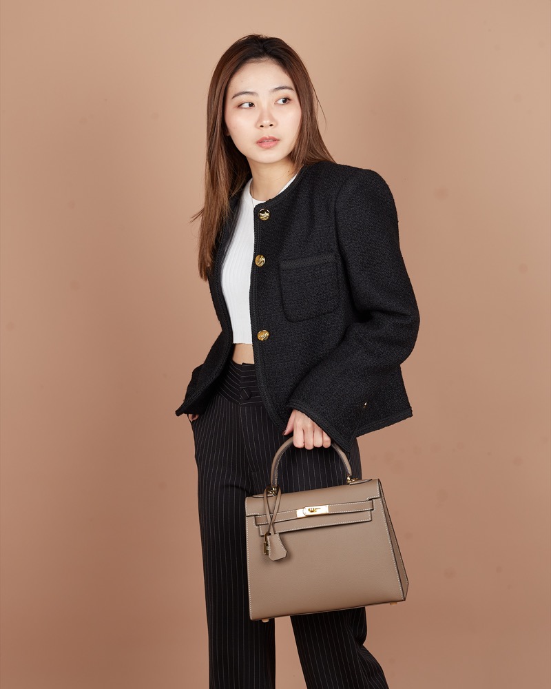 Anonymous Cara Bag K28 Taiga Leather GHW (NST) No Brand (Tas kulit)