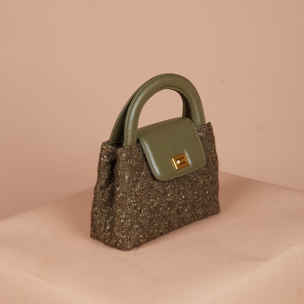 Anonymous Carla Tweed Wool Top Handle No Brand (Tas Kulit)