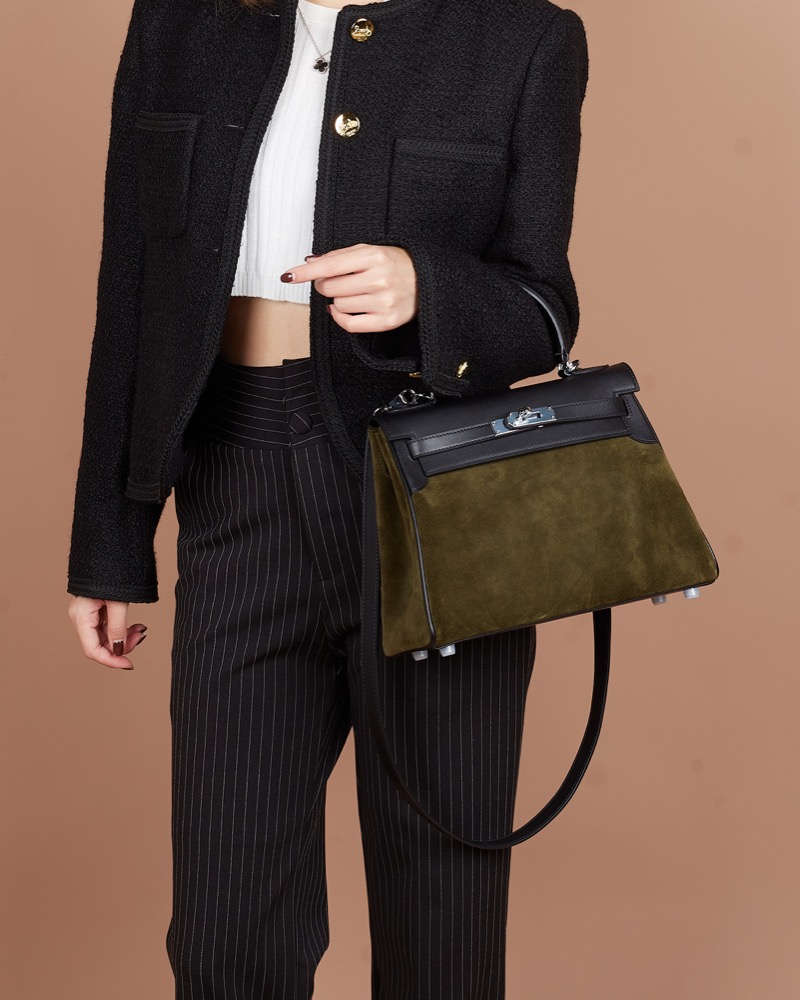 Anonymous Cara Bag K28 Swift Suede Leather GHW No Brand (Tas Kulit)
