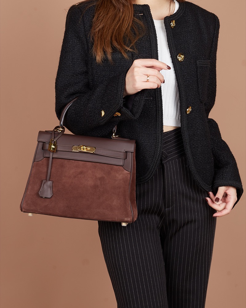 Anonymous Cara Bag K28 Swift Suede Leather GHW No Brand (Tas Kulit)