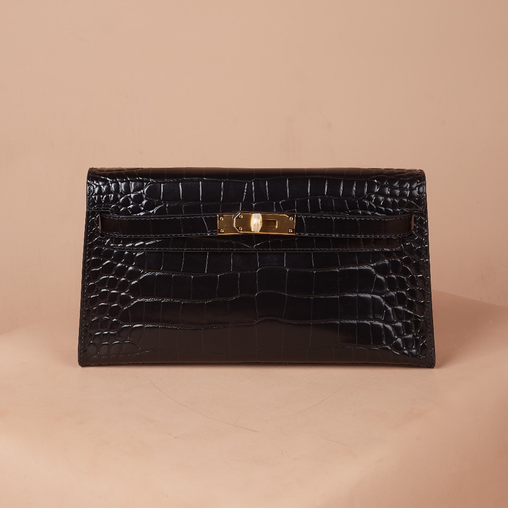 Anonymous Brielle Croco Embossed Double Strap Bag (No Brand)