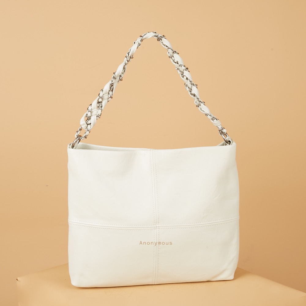 Anonymous Vals Tote w/ Chain Shoulder Bag Swift Leather No Brand (Tas Kulit)