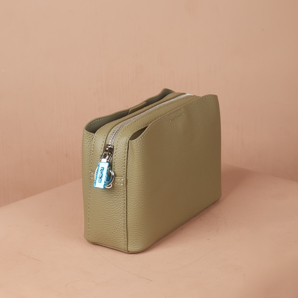 Anonymous Clara Sling Bag Double Straps Grained Leather No Brand (Tas Kulit)