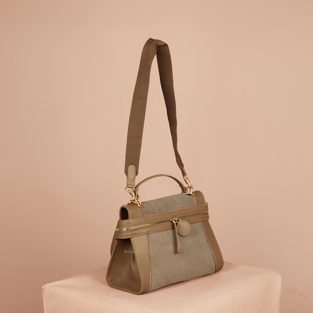 Anonymous Cilla Double Straps 32 Suede Leather No Brand (Tas Kulit)