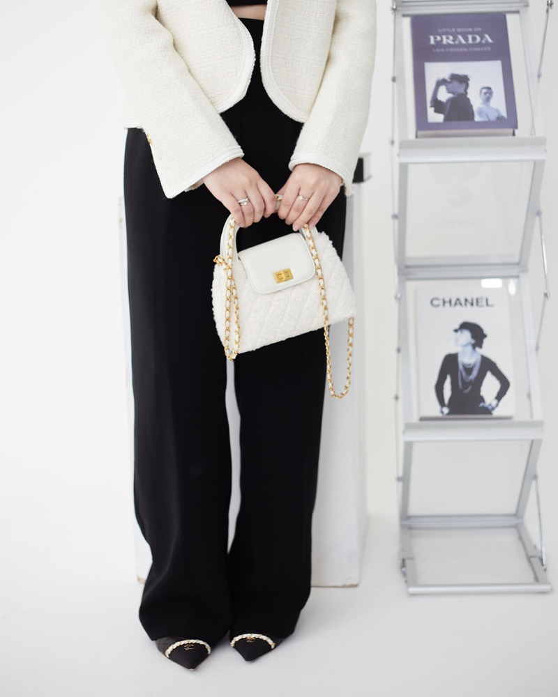 Anonymous Carla Tweed Wool Top Handle No Brand (Tas Kulit)
