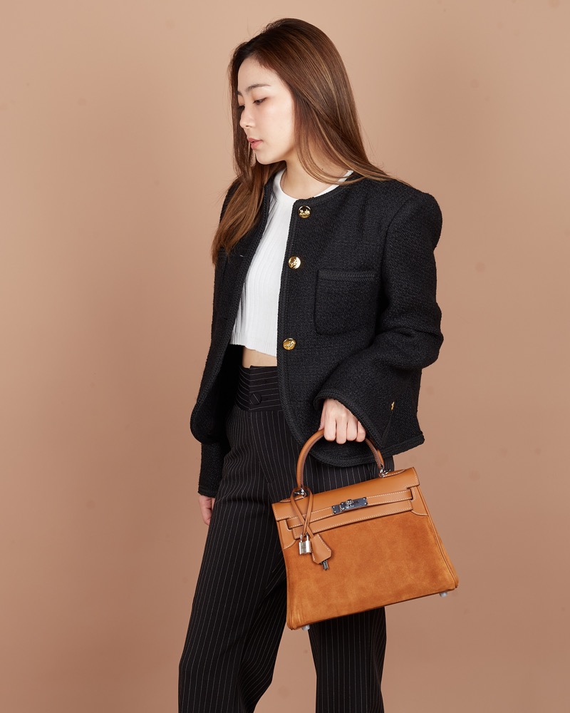 Anonymous Cara Bag K28 Swift Suede Leather GHW No Brand (Tas Kulit)