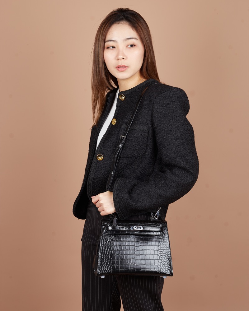 Anonymous Cara Bag K25C Croco Embossed Leather No Brand (Tas Kulit)