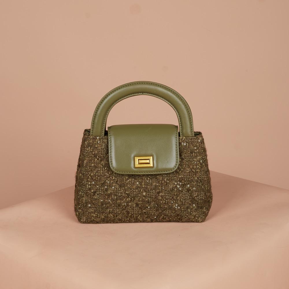 Anonymous Carla Tweed Wool Top Handle No Brand (Tas Kulit)