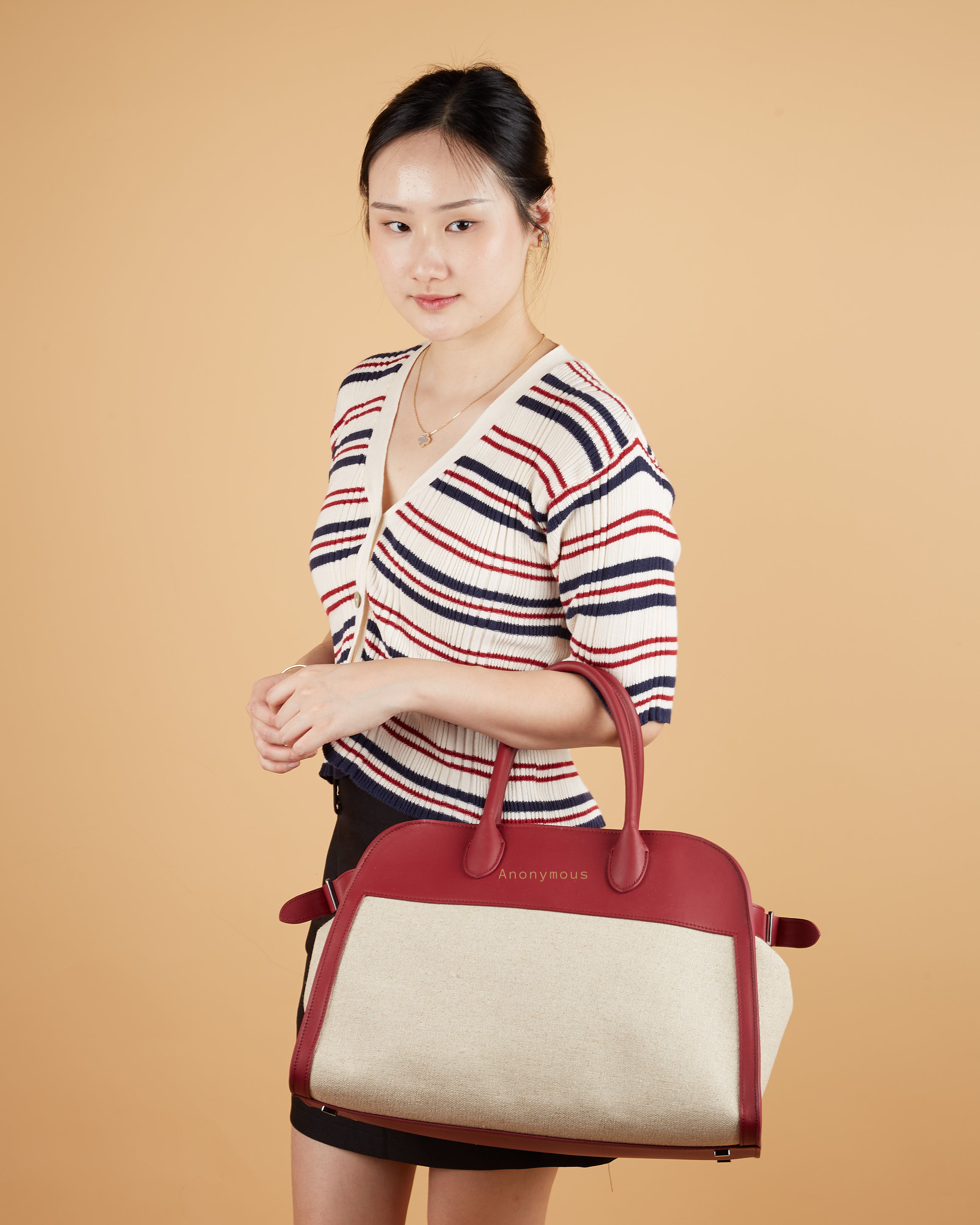 Anonymous Monthy Tote Bag 39 Leather Encru No Brand (Tas Kulit)