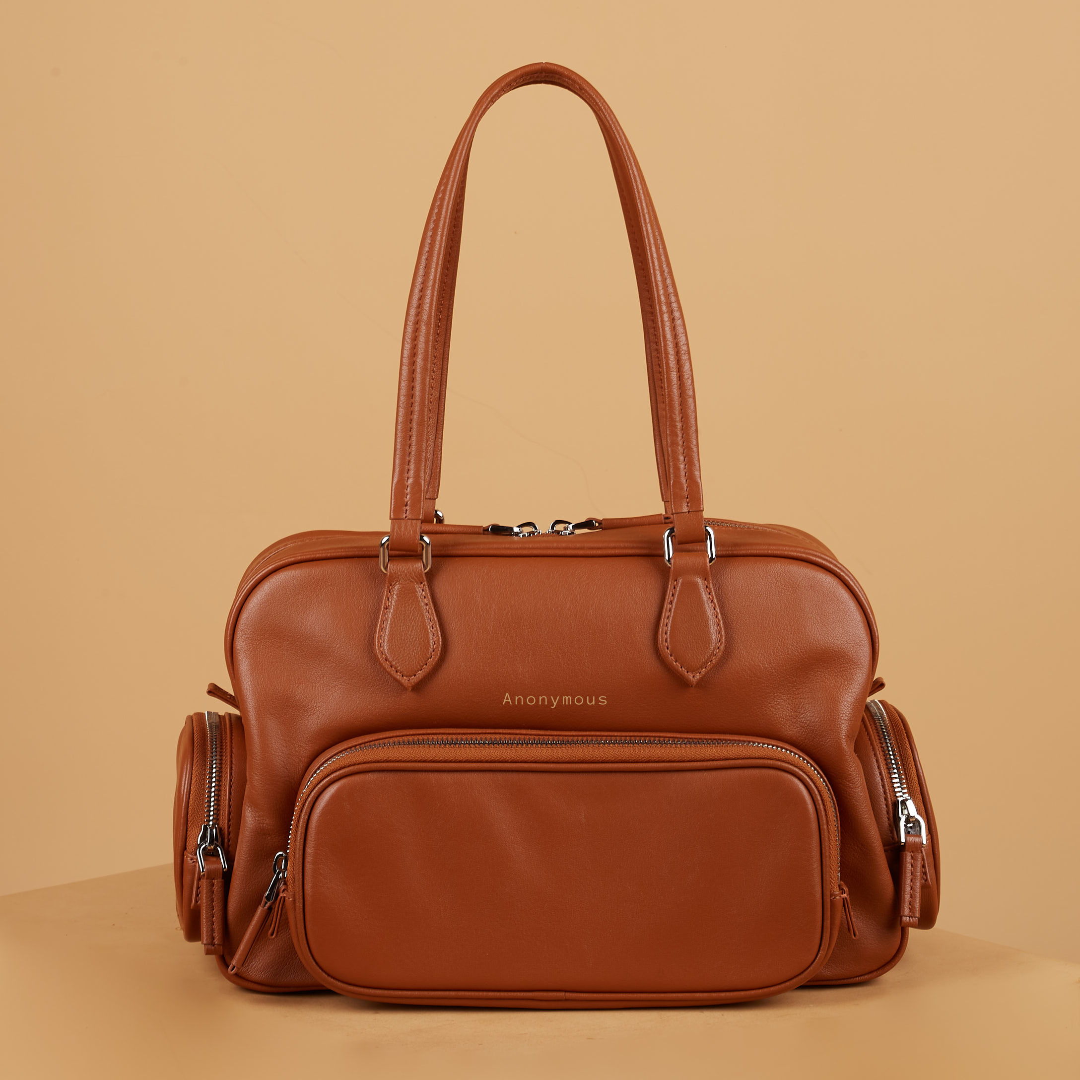 Anonymous Vanda w/ 2 Pockets Swift Leather PHW No Brand (Tas Kulit)