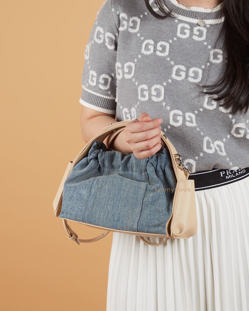 Anonymous Ellen Bag Leather Denim No Brand (Tas Kulit)