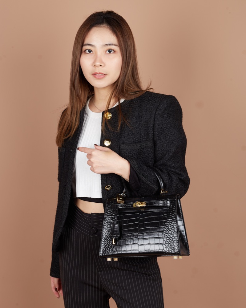 Anonymous Cara Bag K25C Croco Embossed Leather No Brand (Tas Kulit)