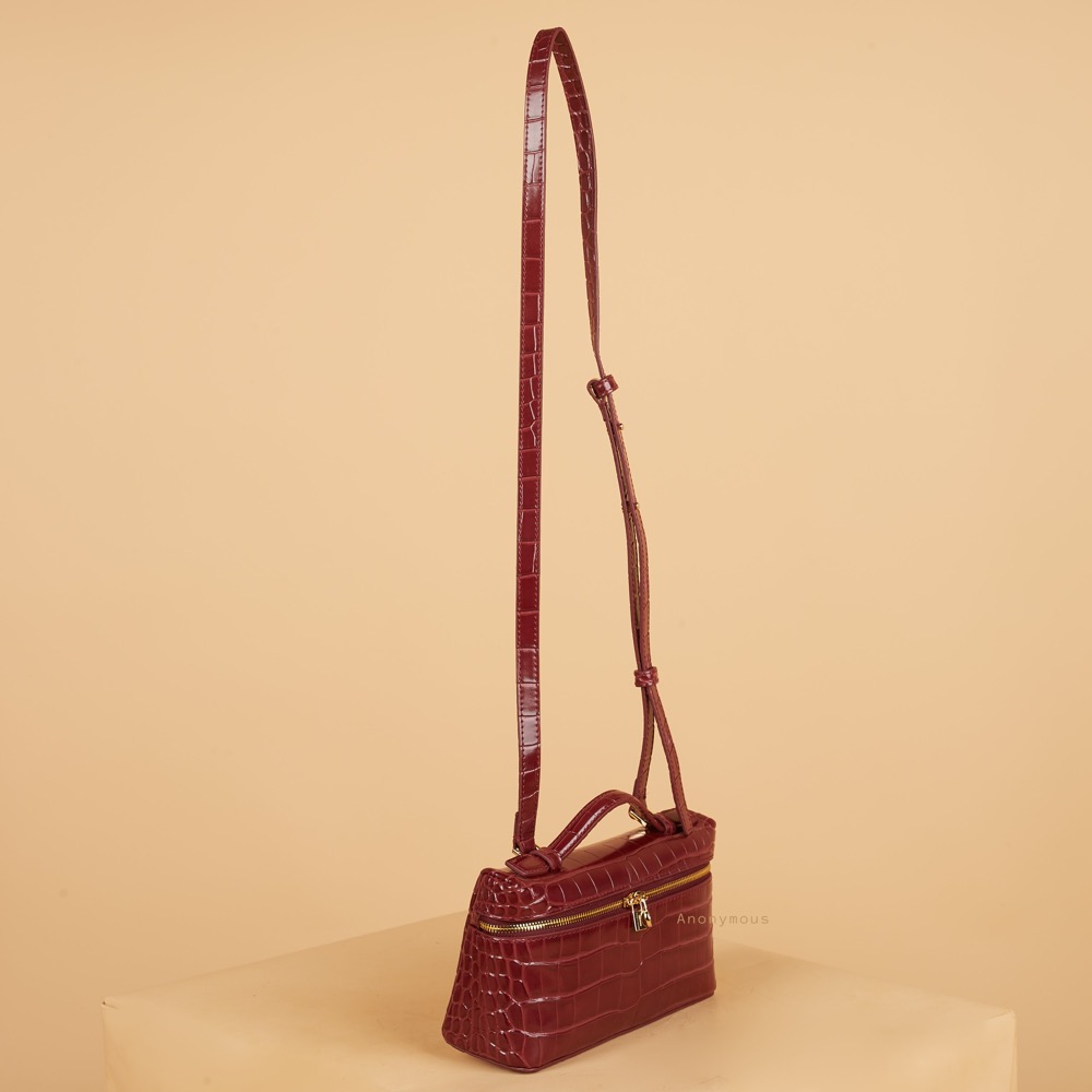 Anonymous Lola Bag L19 Croco Embosse Leather No Brand (Tas Kulit)