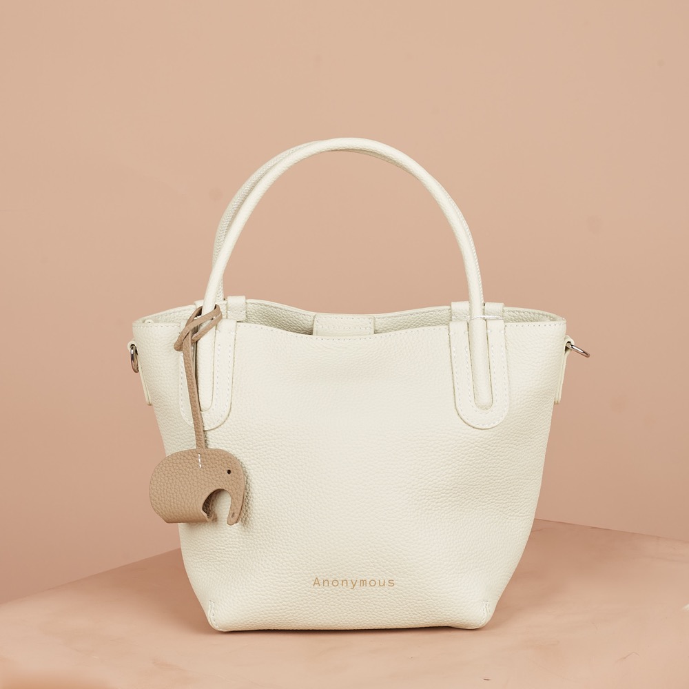 Anonymous Stacy Tote Bag Grained Leather No Brand
