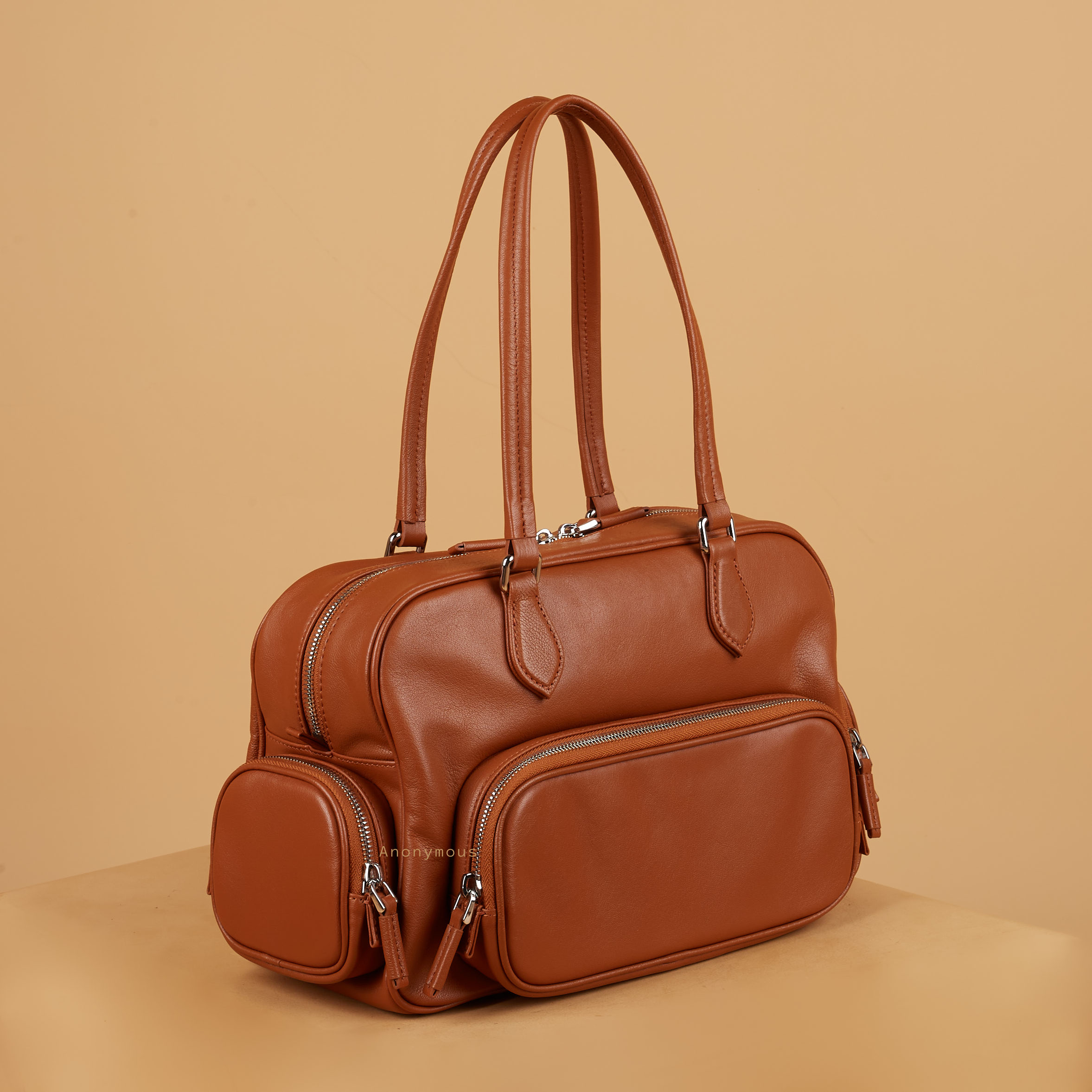 Anonymous Vanda w/ 2 Pockets Swift Leather PHW No Brand (Tas Kulit)