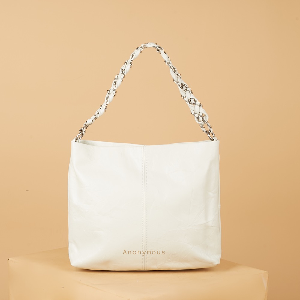 Anonymous Vals Tote w/ Chain Shoulder Bag Swift Leather No Brand (Tas Kulit)