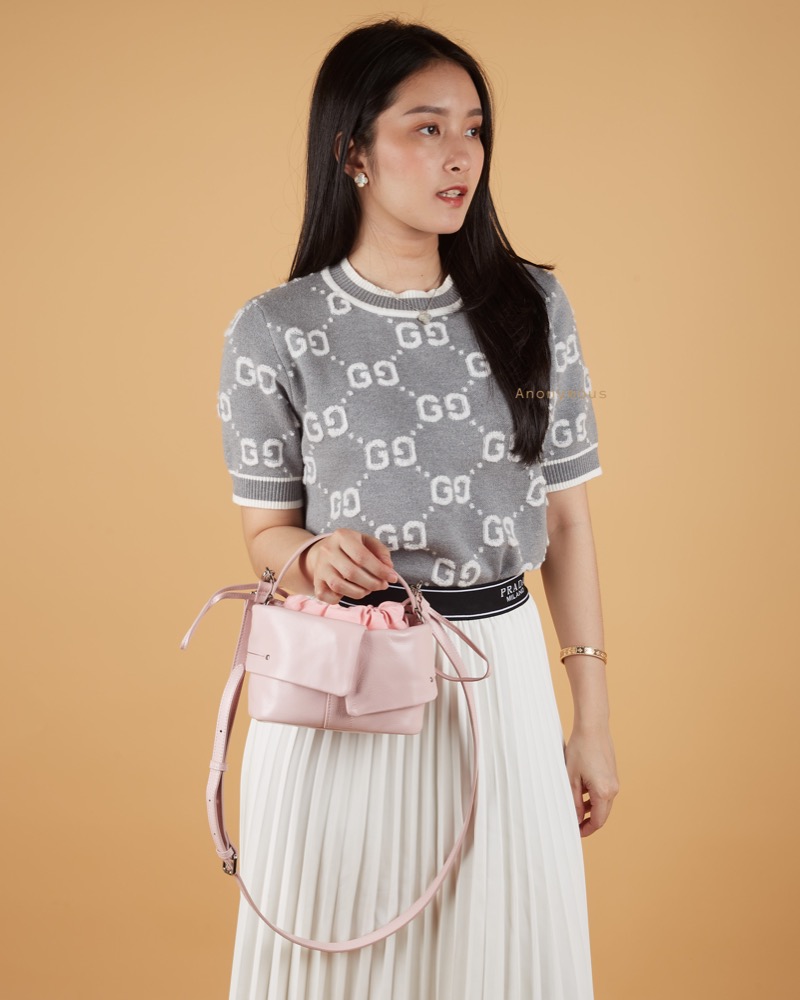 Anonymous Tata Dumpling Bag Leather Denim No Brand (Tas Kulit)