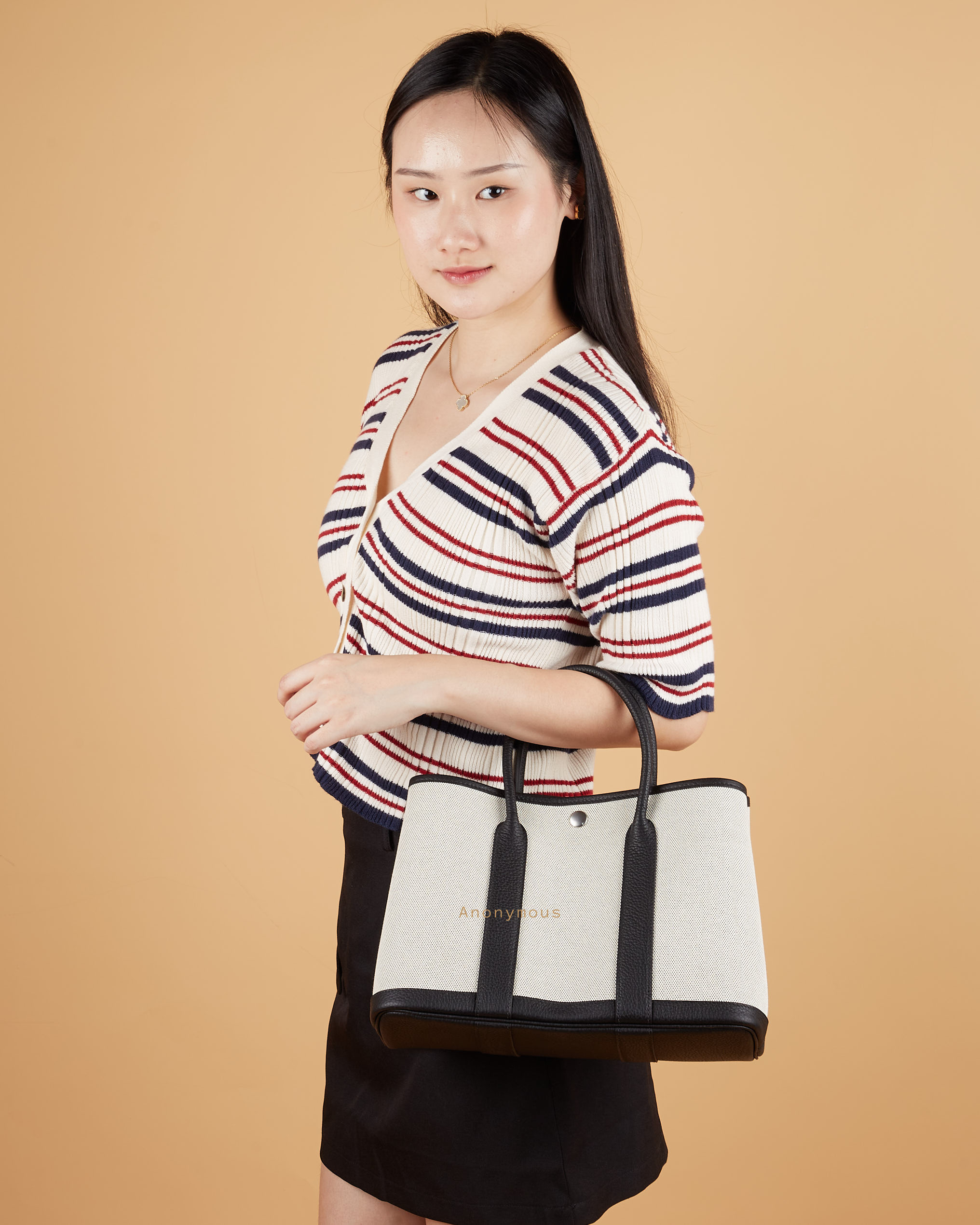 Anonymous Carnival Tote Bag 30 Ecru PHW No Brand (Tas Kulit)