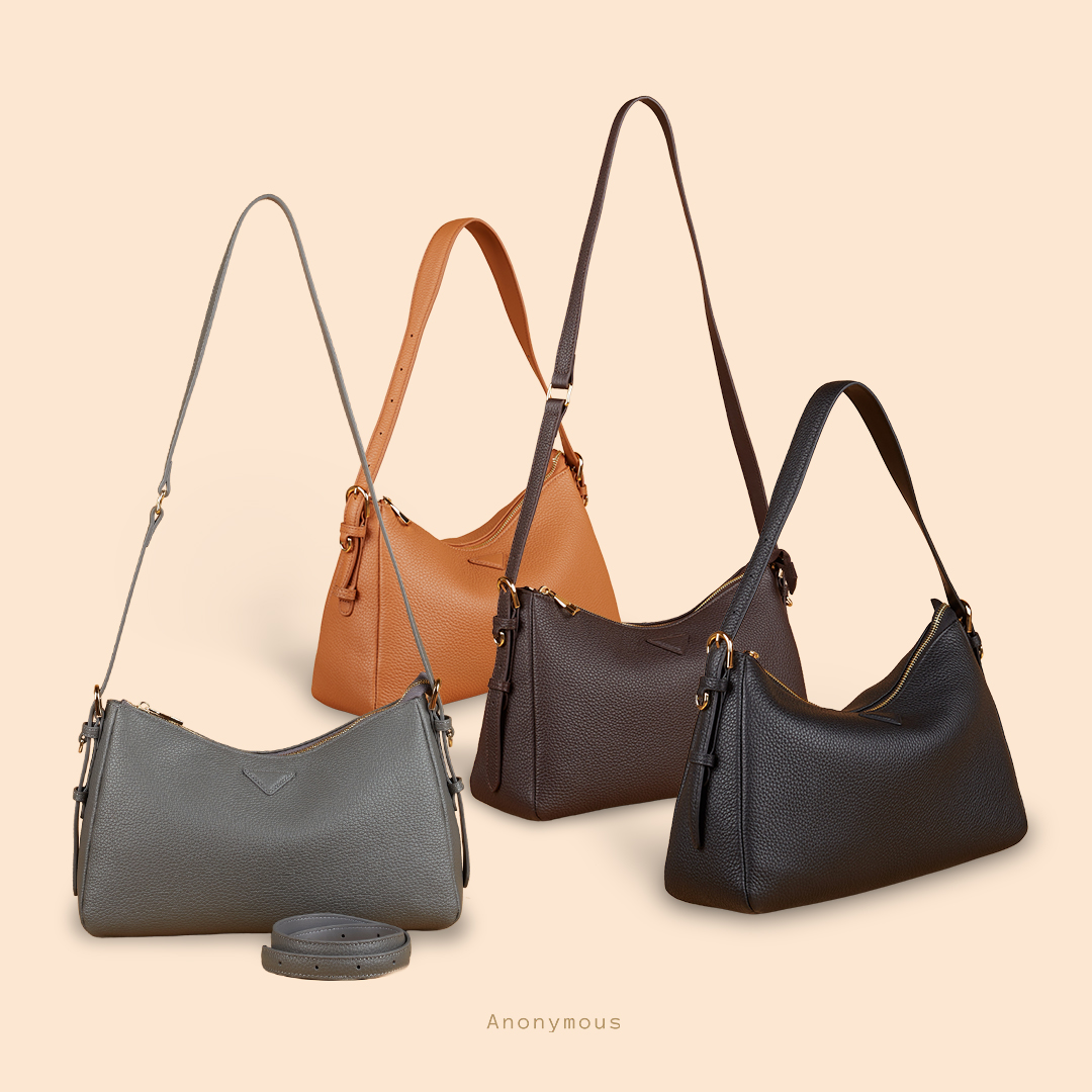 Anonymous Aerie Shoulder Bag Grained Leather (Tas Kulit)