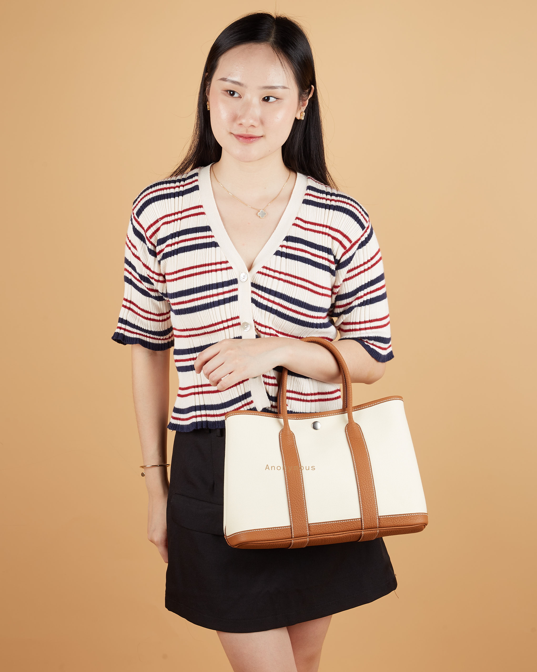 Anonymous Carnival Tote Bag 30 Ecru PHW No Brand (Tas Kulit)