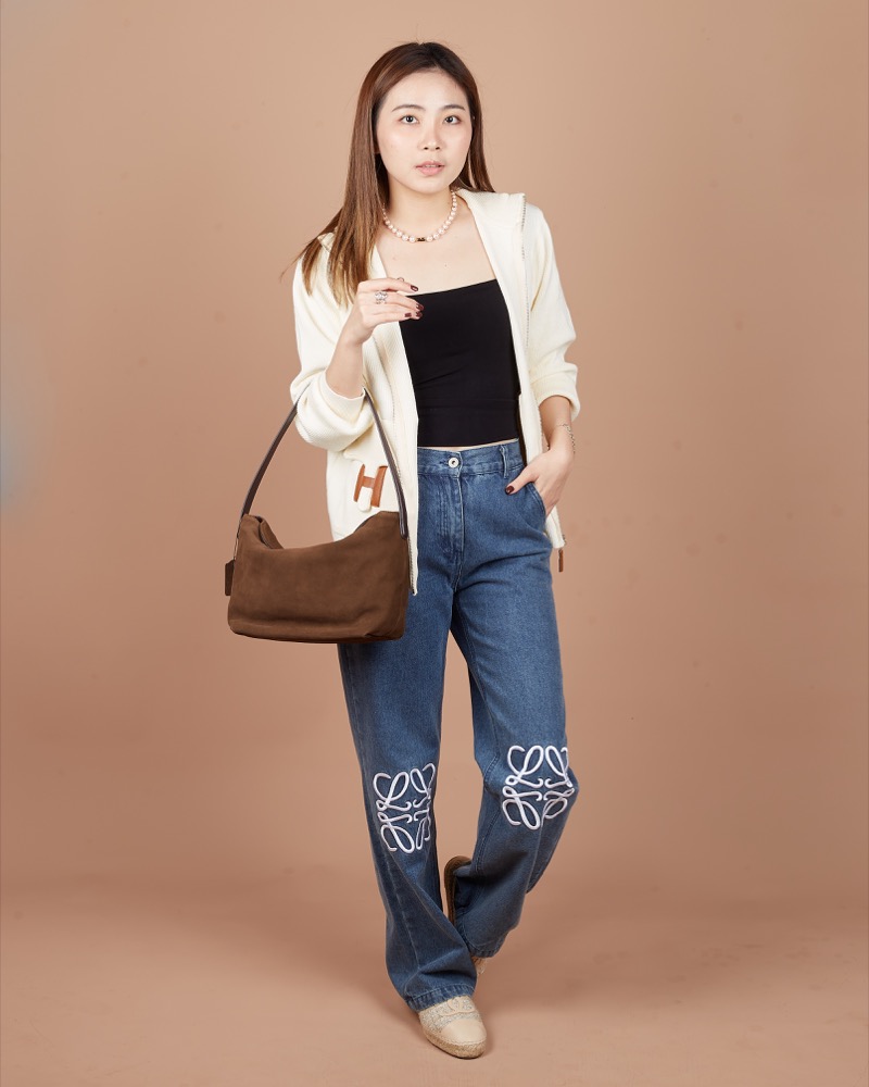 Anonymous Sadie Hobo Bag Suede No Brand (Tas Kulit)