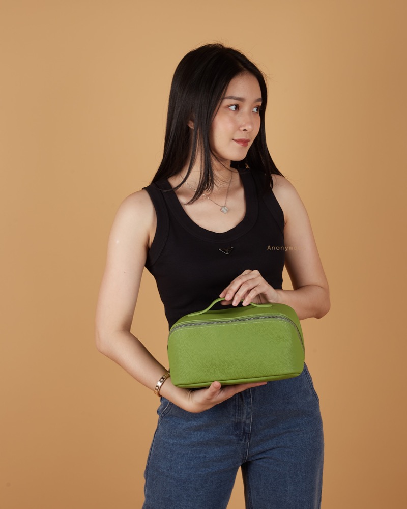 Anonymous Cosmo Cosmetic Pouch Grained Leather (No Brand)