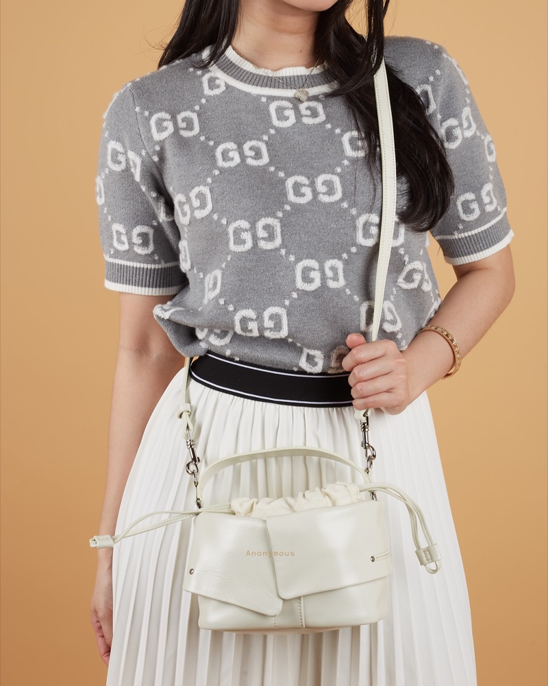 Anonymous Tata Dumpling Bag Leather Denim No Brand (Tas Kulit)