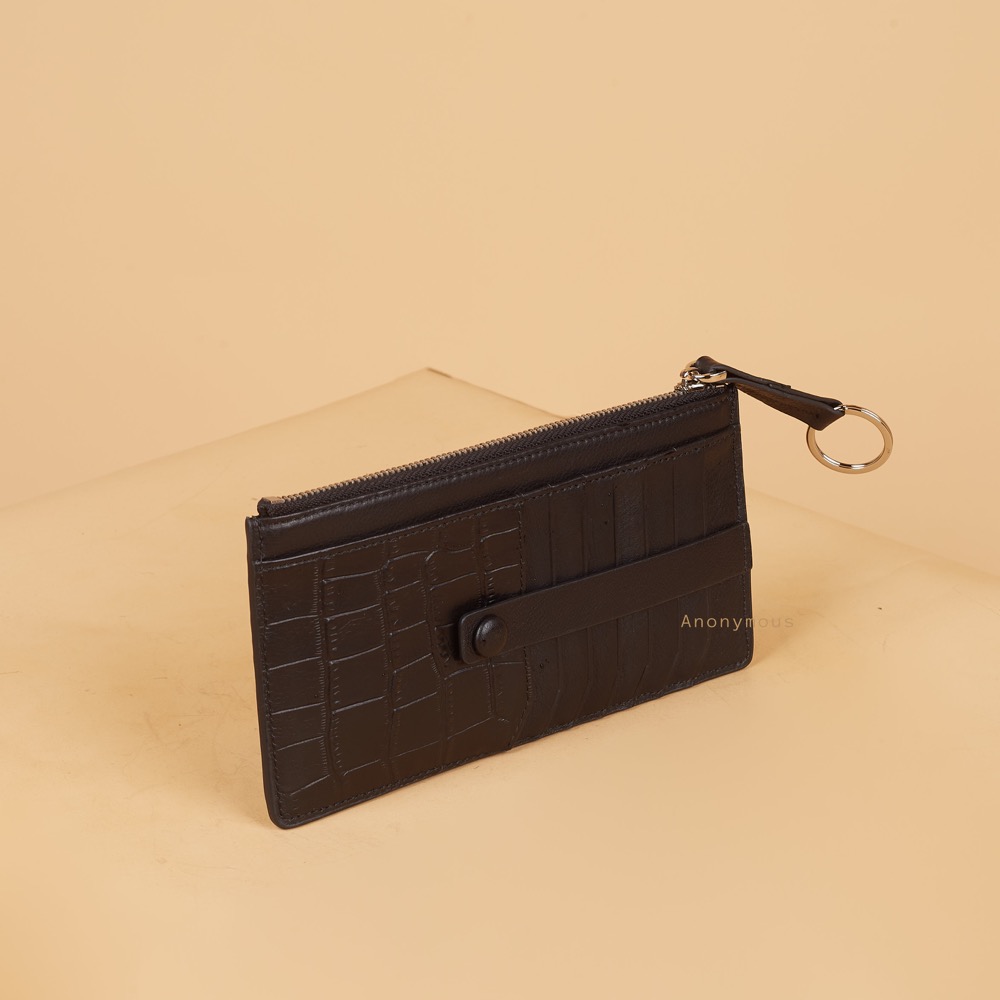 Anonymous Lia Long Flat Card Case Croco No Brand (Dompet Kulit)