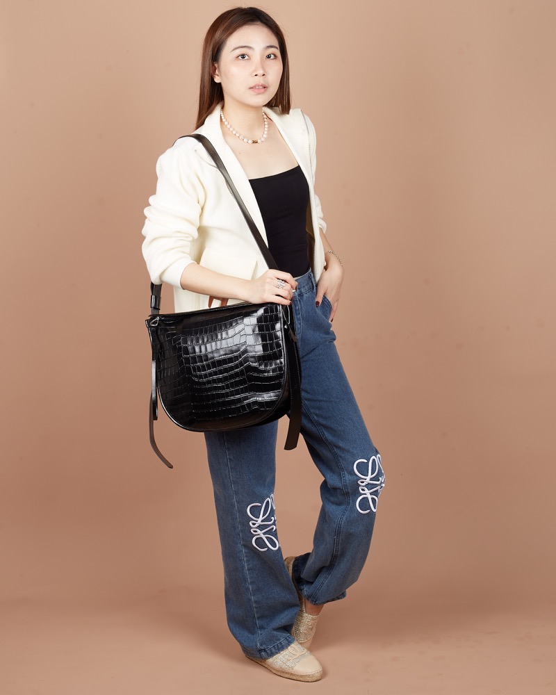 Anonymous Juno 34 Shoulder Bag Croco Embosse No Brand (Tas Kulit)