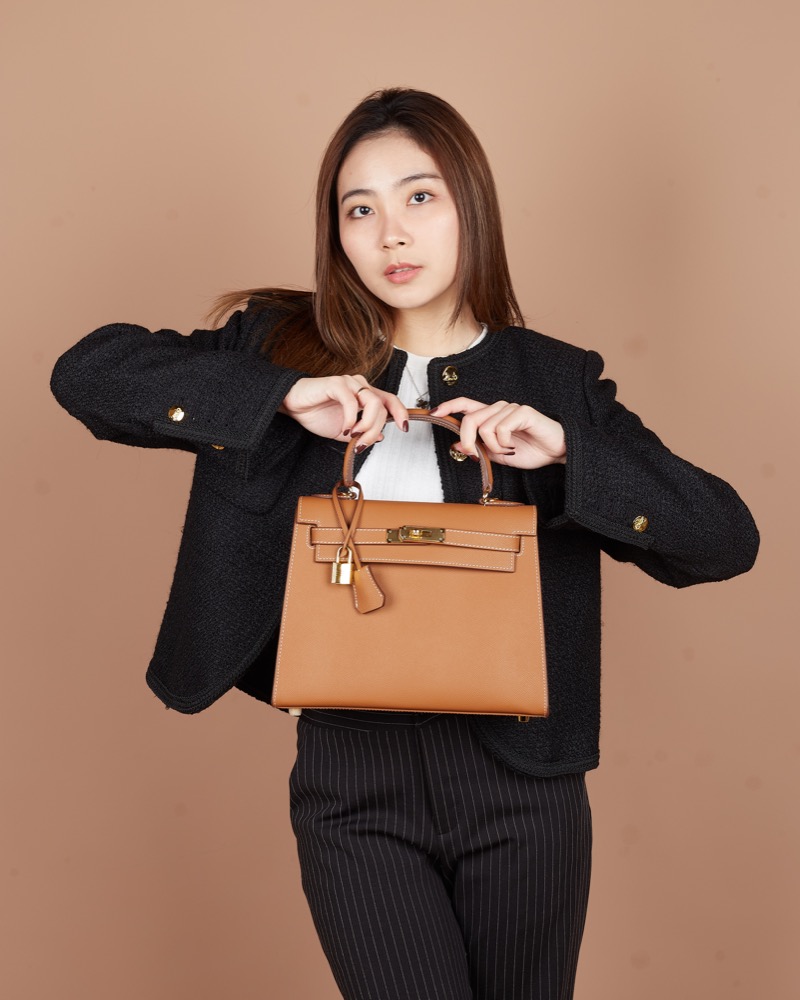 Anonymous Cara Bag K28 Taiga Leather GHW (NST) No Brand (Tas kulit)
