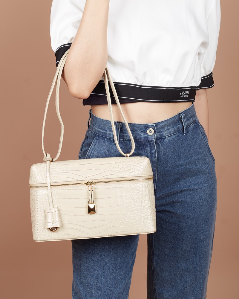 Anonymous Bianca 27 Croco Embosse Leather No Brand (Tas Kulit)