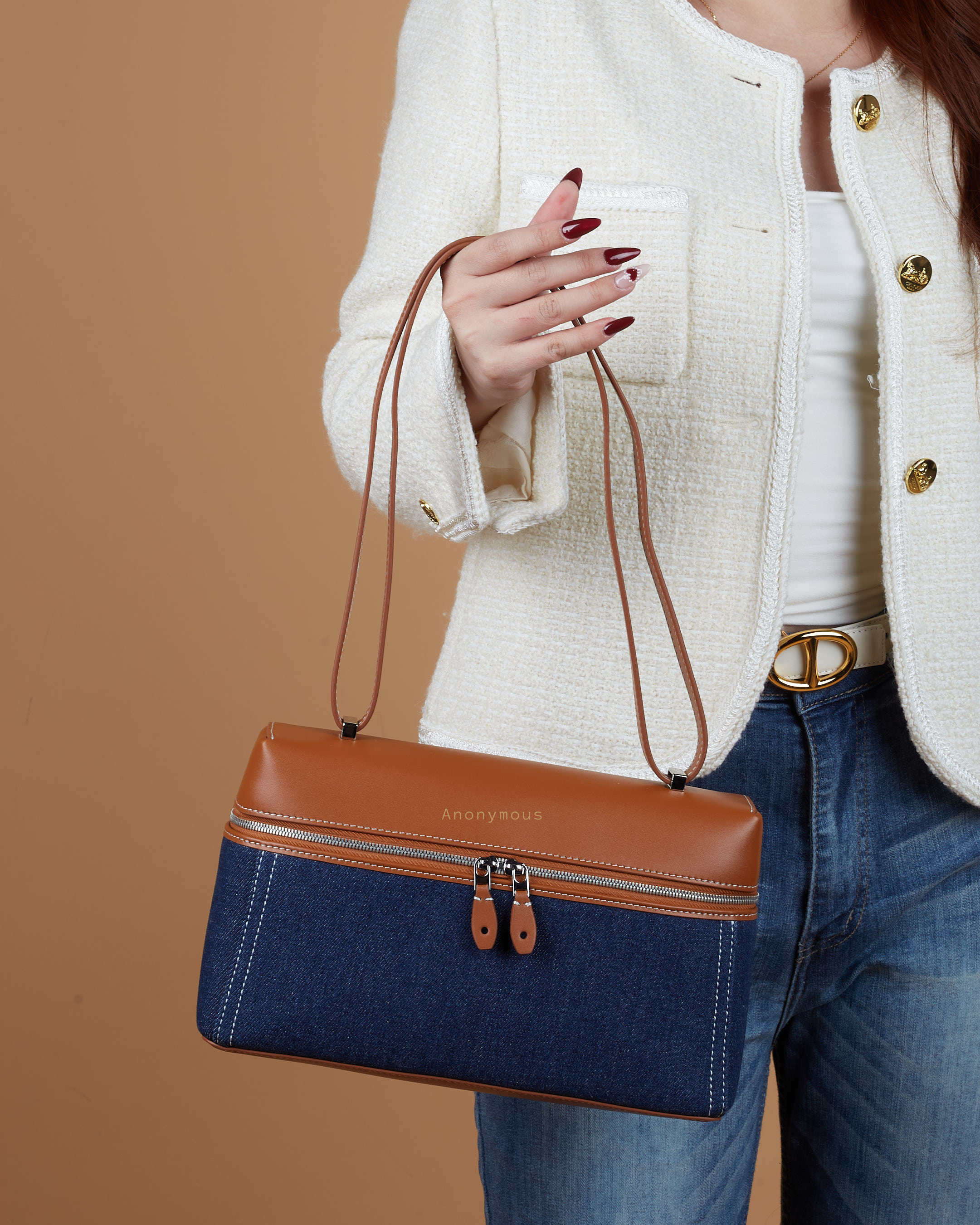 Anonymous Bianca LP27 Extra Case Denim Plan No Brand (Tas Kulit)